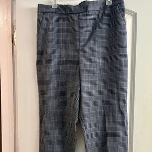 NWT Banana Republic Factory Hayden Pull On Pant Blue Plaid